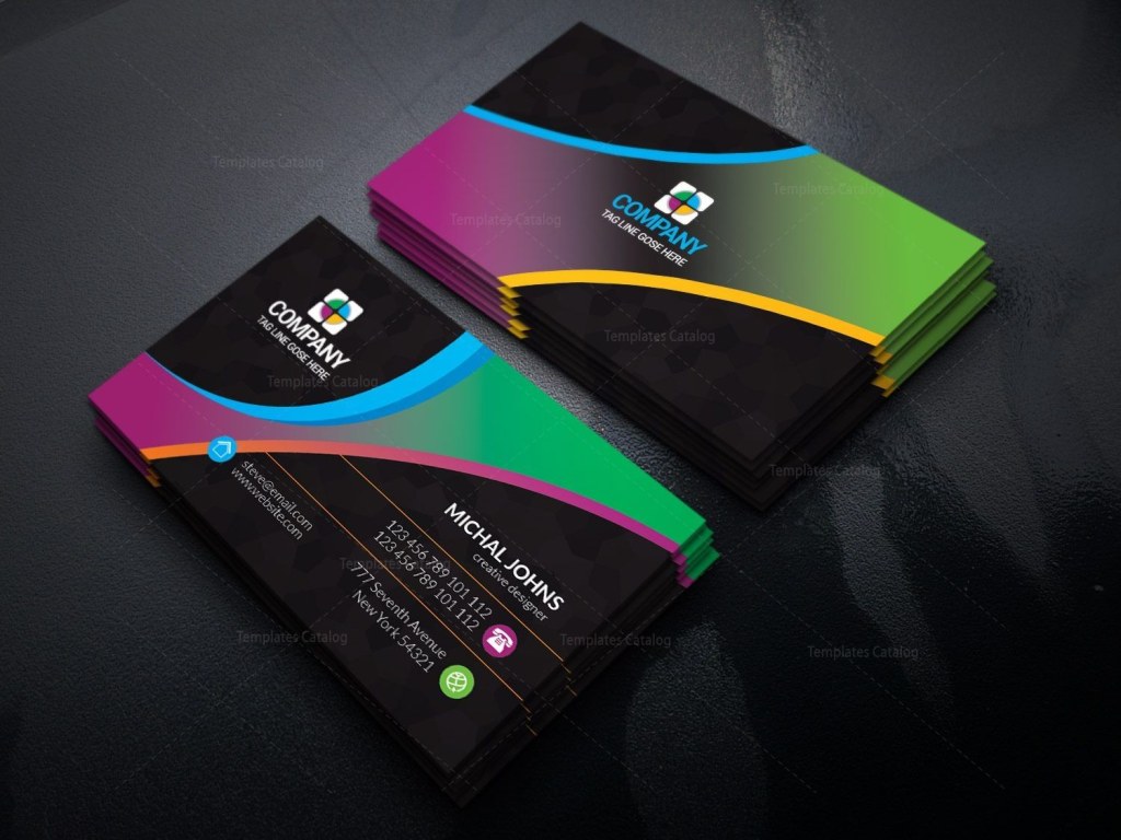 printing business visiting card design - Colorful Print Business Cards  - Template Catalog  Art