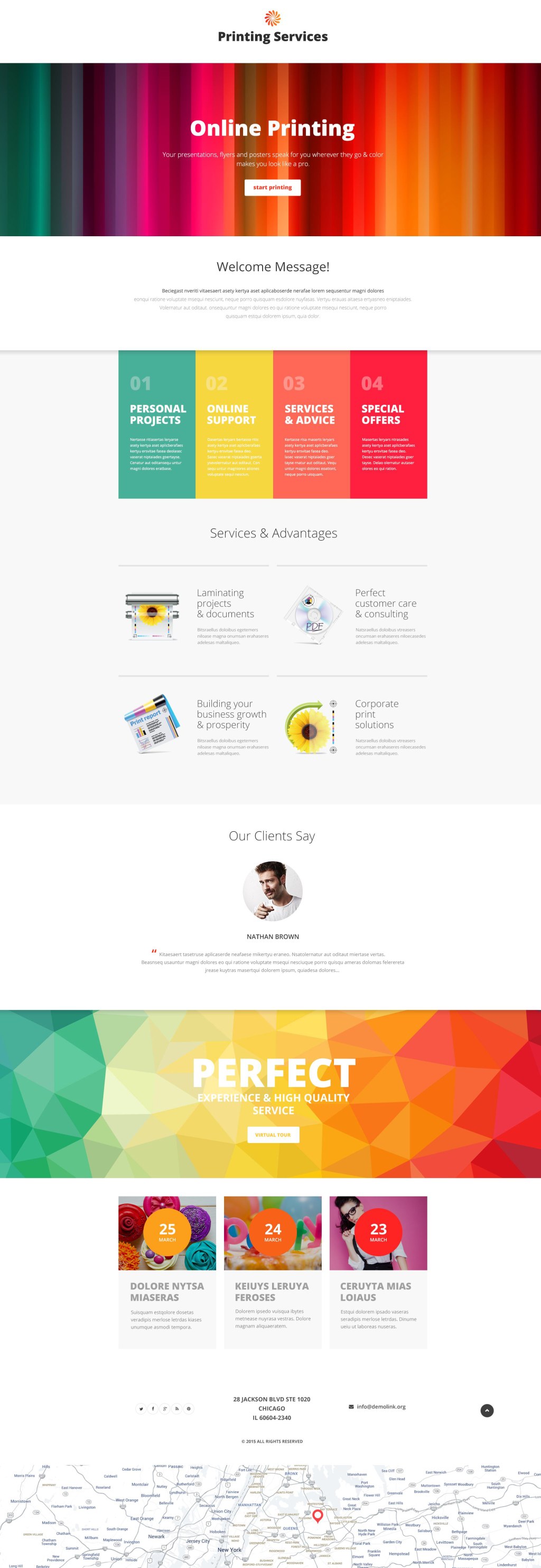 printing business website templates - Print Shop Responsive Landing Page Template
