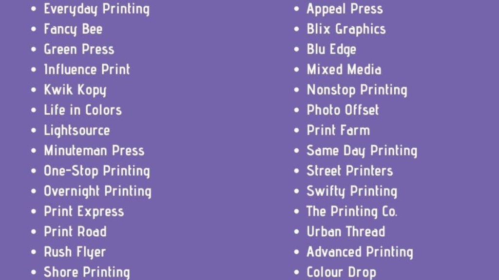 printing business name ideas tagalog - Printing Business Names: + Screen Printing Company Names