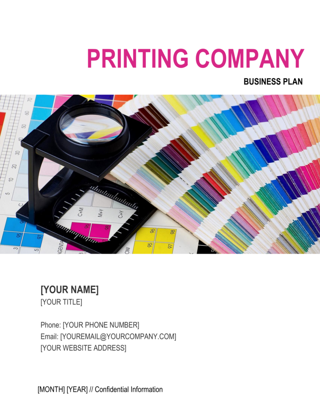 printing company business plan template business in a