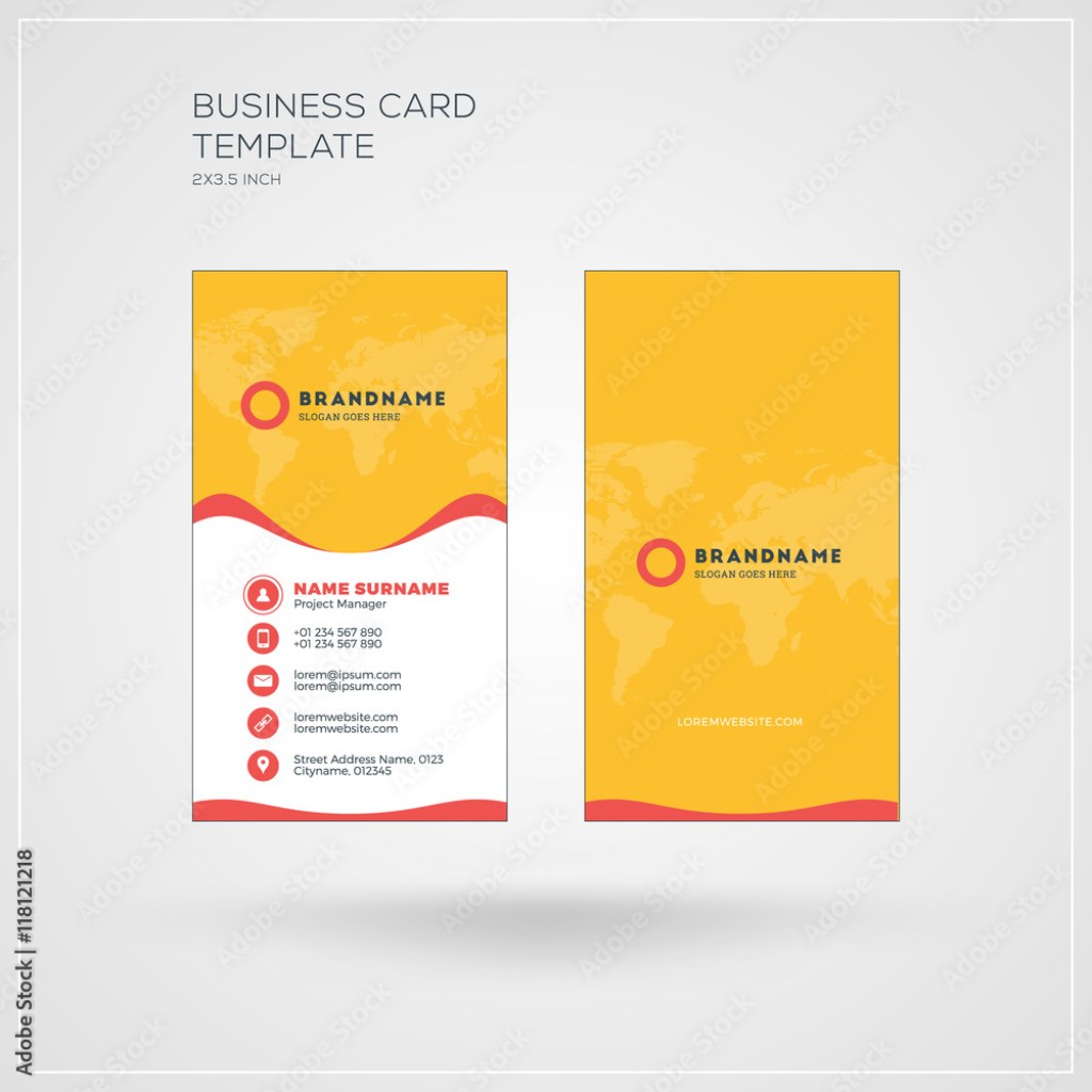printing vertical business cards - Vertical Business Card Print Template